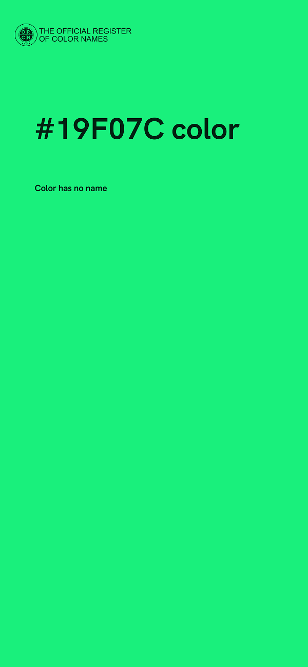 #19F07C color image