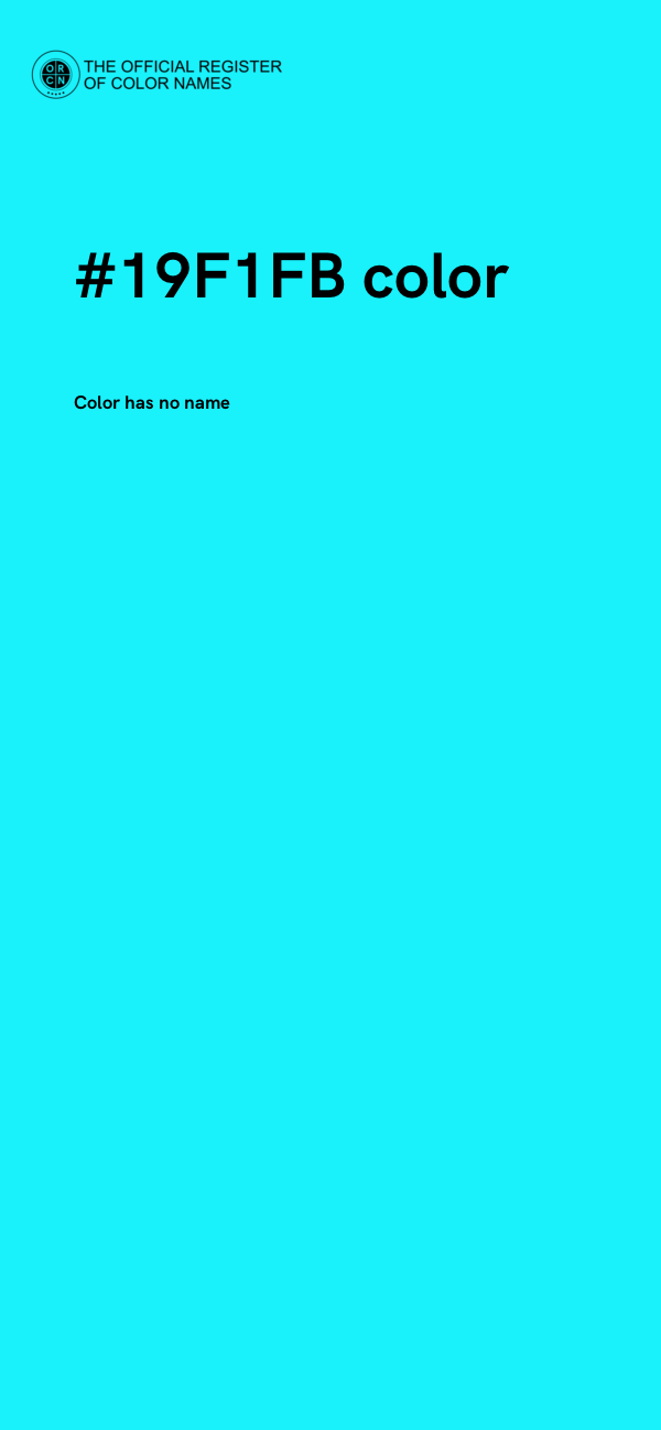 #19F1FB color image