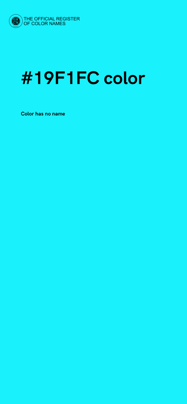 #19F1FC color image