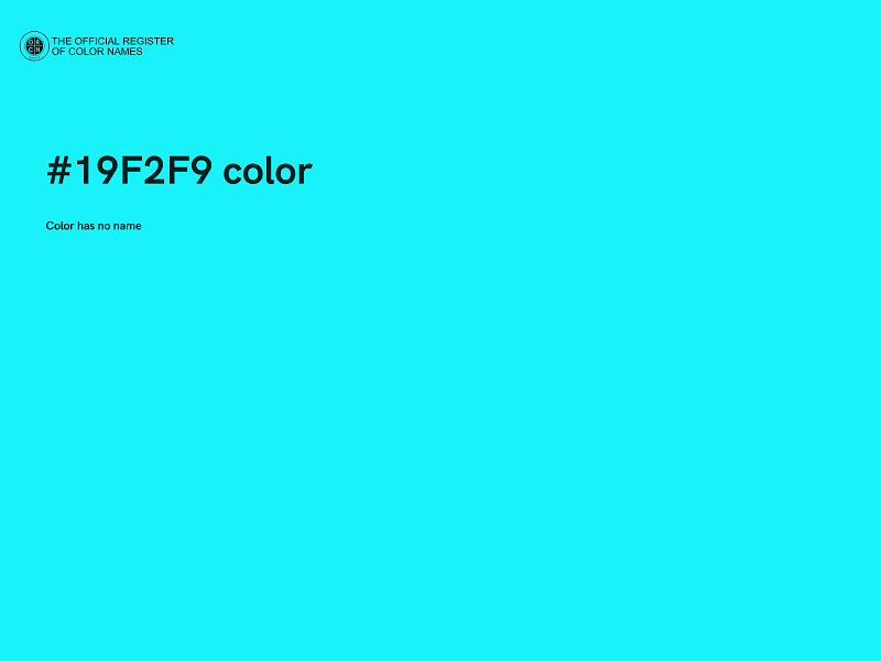 #19F2F9 color image