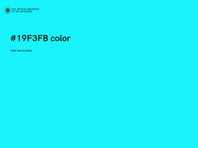 #19F3FB color image