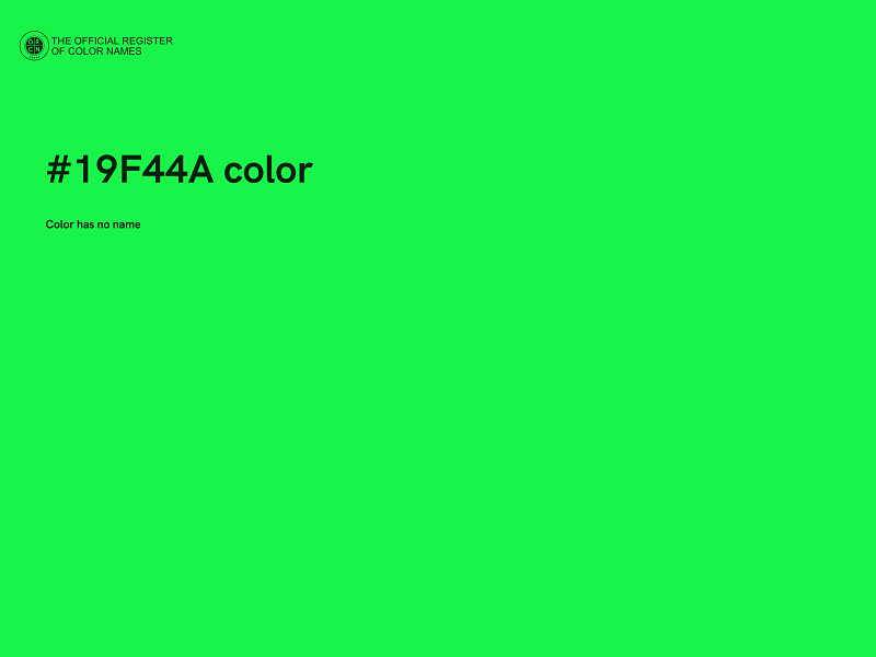 #19F44A color image