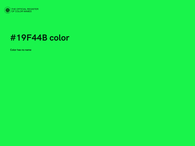 #19F44B color image