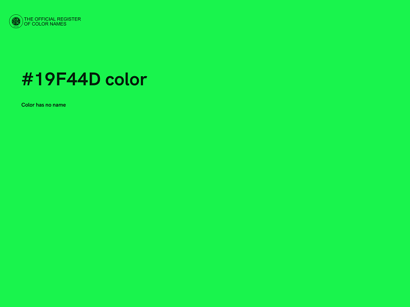 #19F44D color image