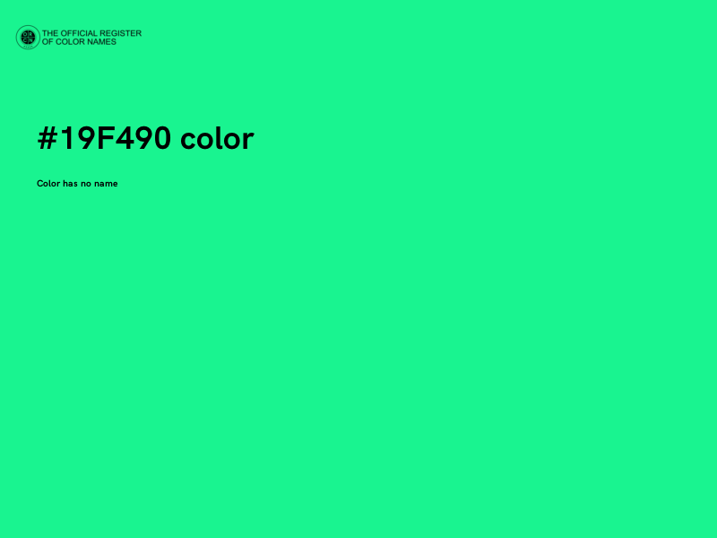 #19F490 color image