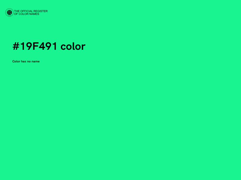 #19F491 color image