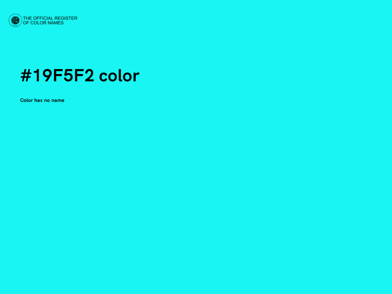 #19F5F2 color image