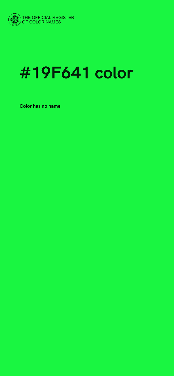 #19F641 color image