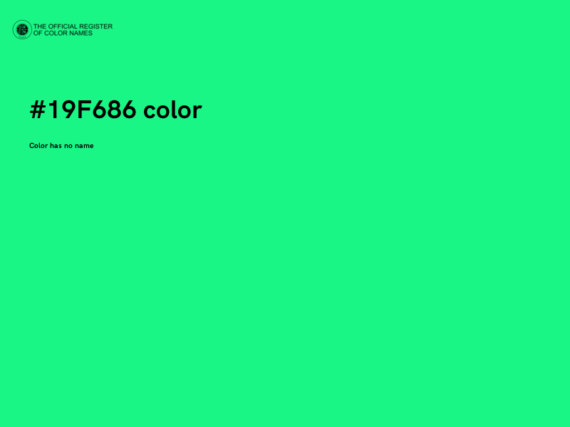 #19F686 color image