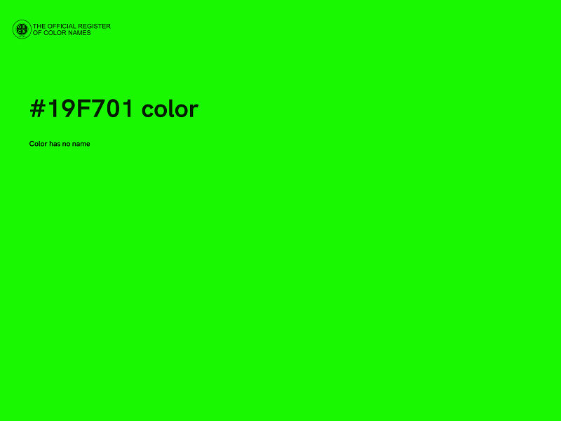 #19F701 color image