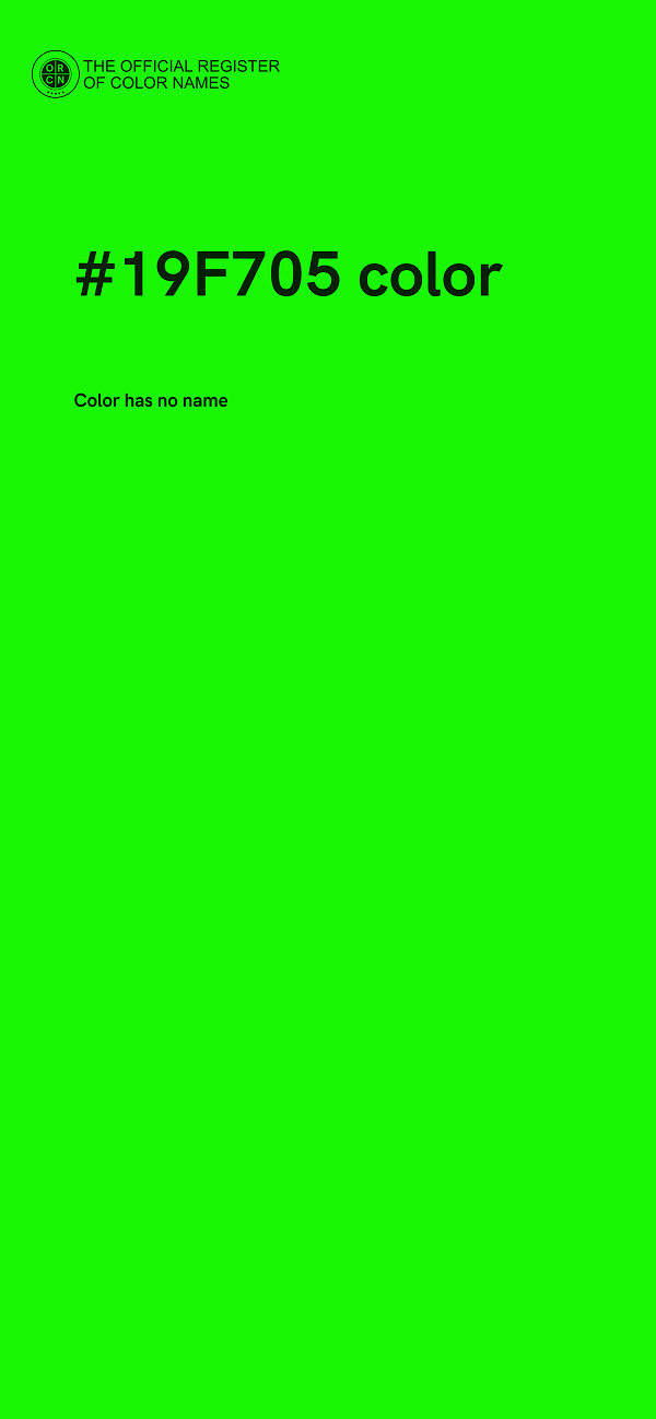 #19F705 color image