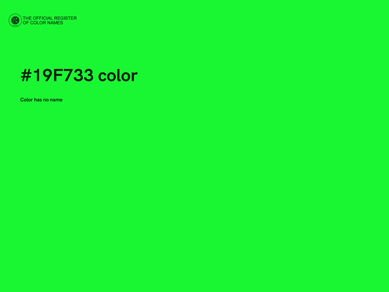 #19F733 color image