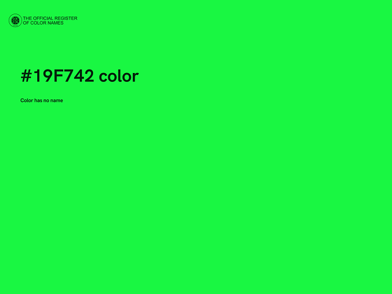 #19F742 color image