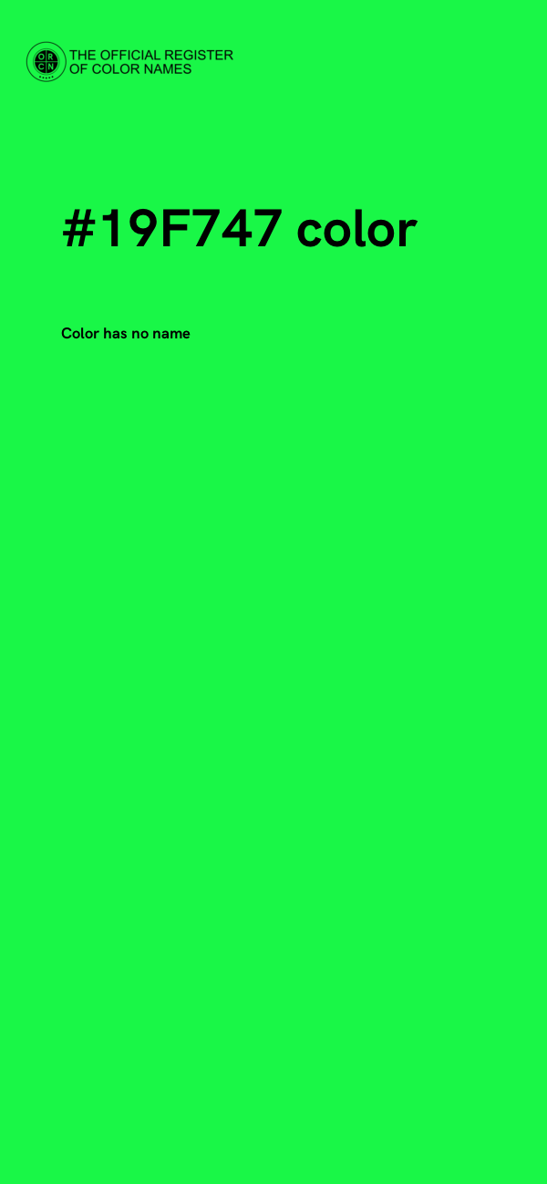 #19F747 color image