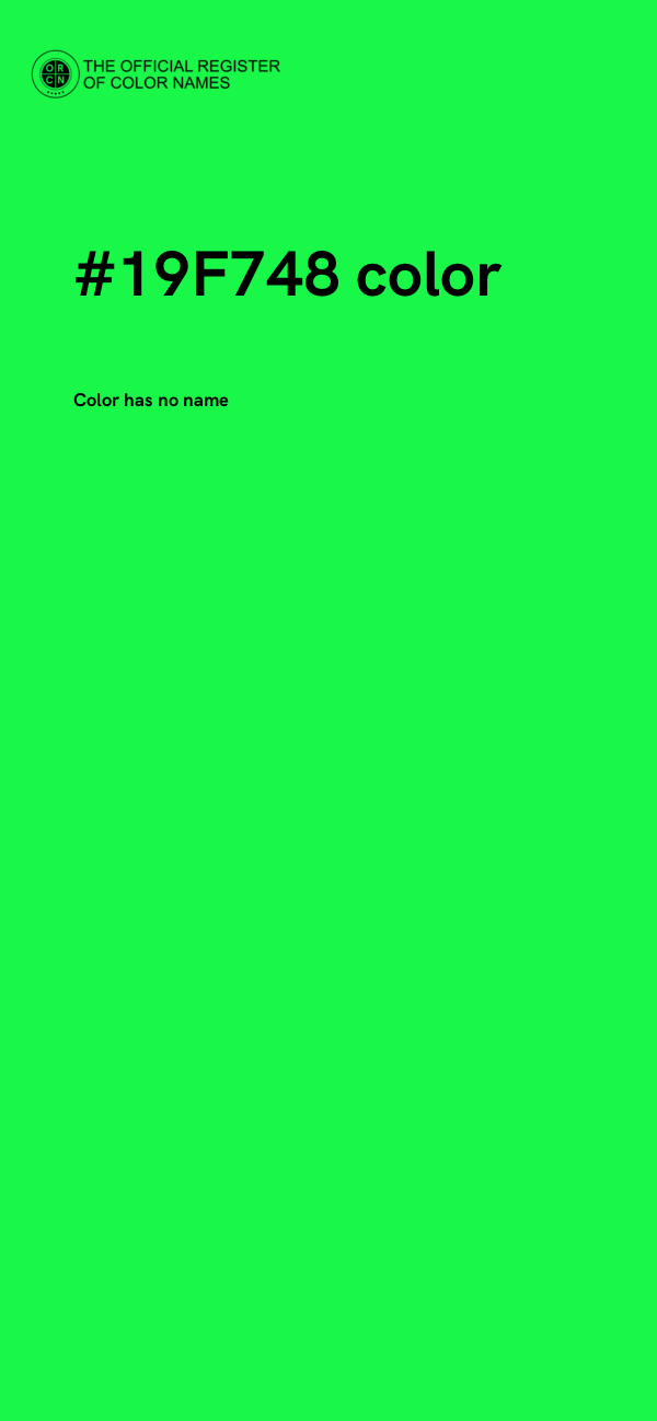 #19F748 color image