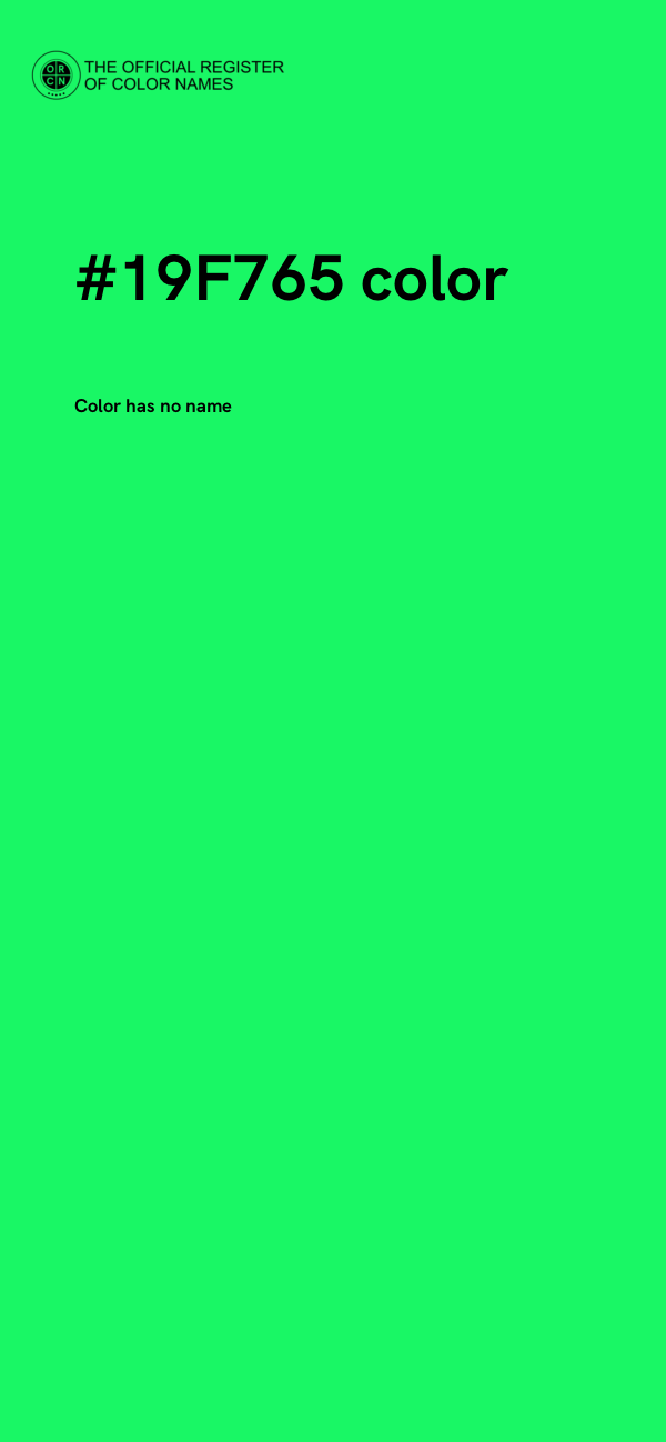 #19F765 color image