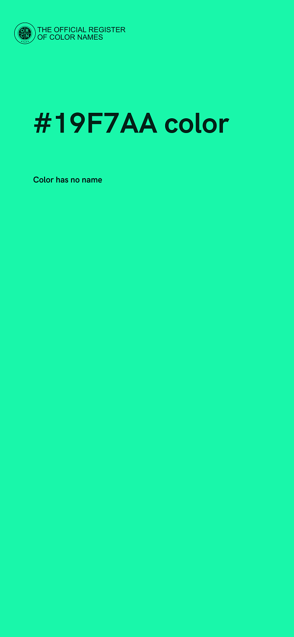 #19F7AA color image