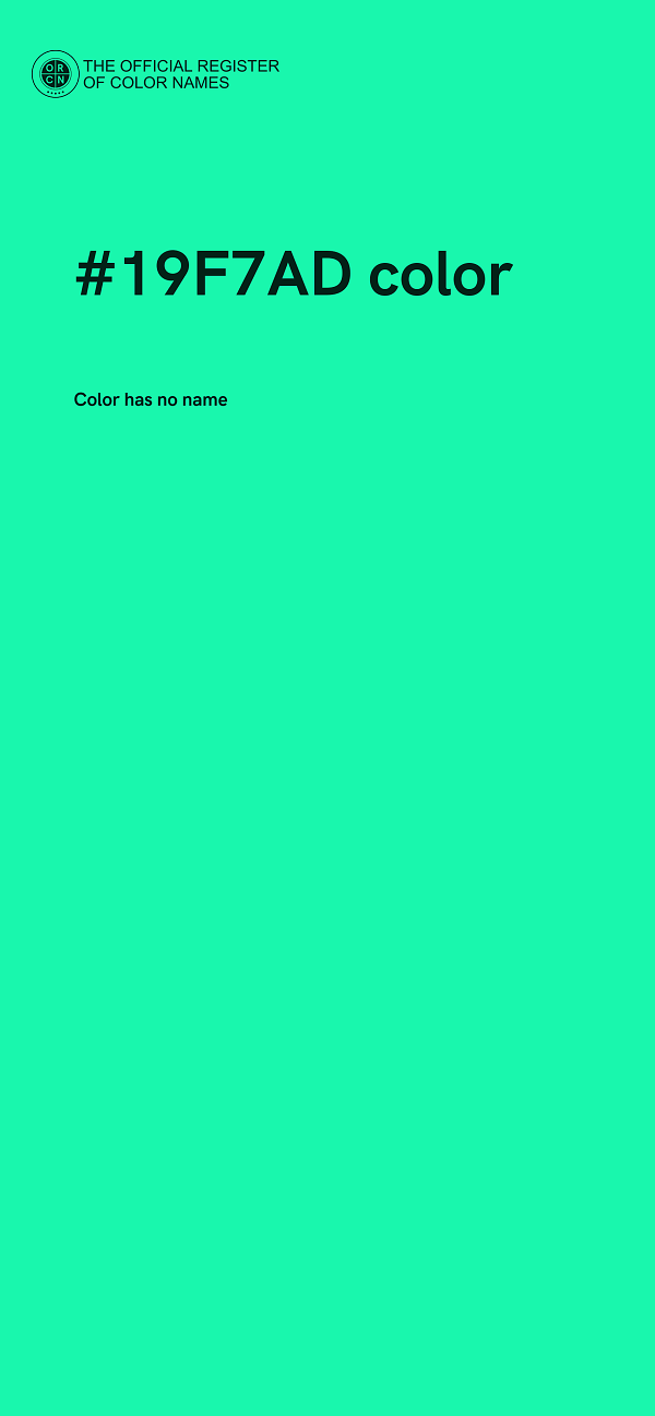 #19F7AD color image