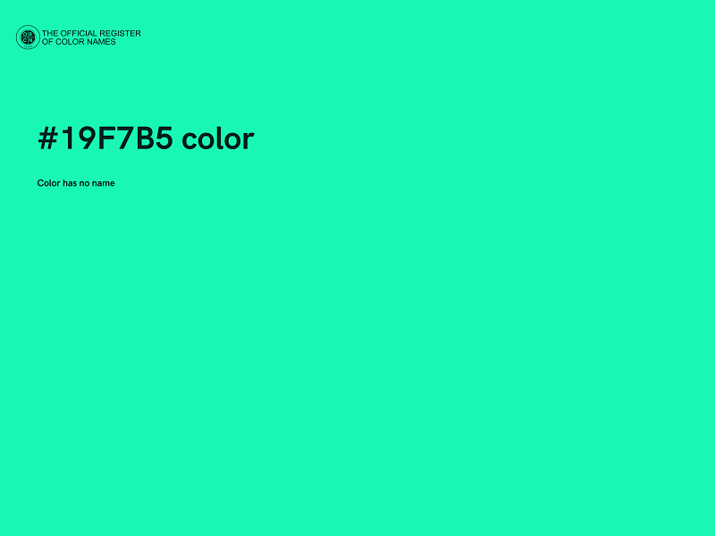 #19F7B5 color image