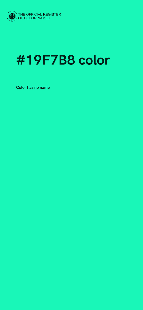 #19F7B8 color image