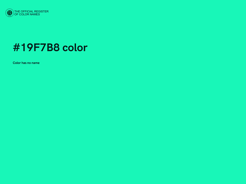 #19F7B8 color image
