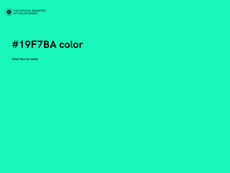 #19F7BA color image