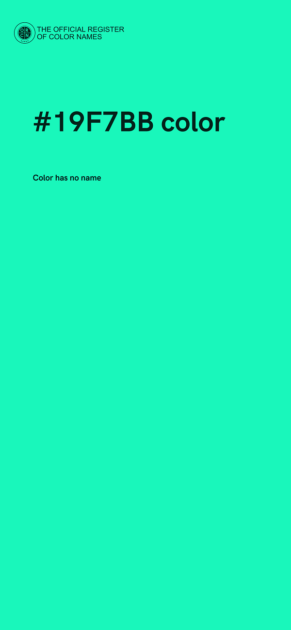 #19F7BB color image