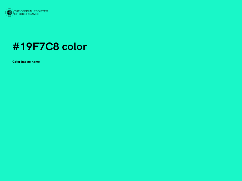 #19F7C8 color image