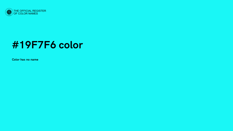 #19F7F6 color image