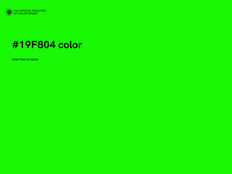 #19F804 color image
