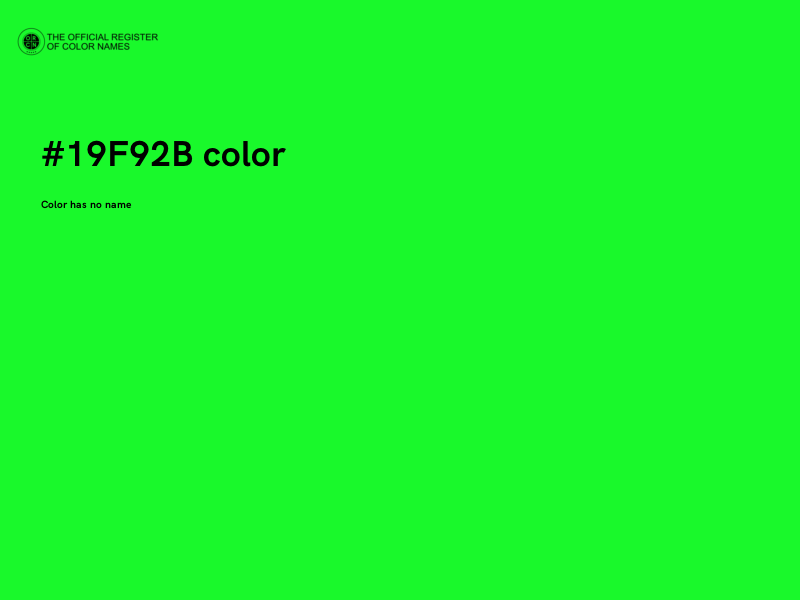 #19F92B color image
