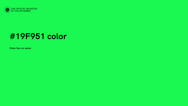 #19F951 color image