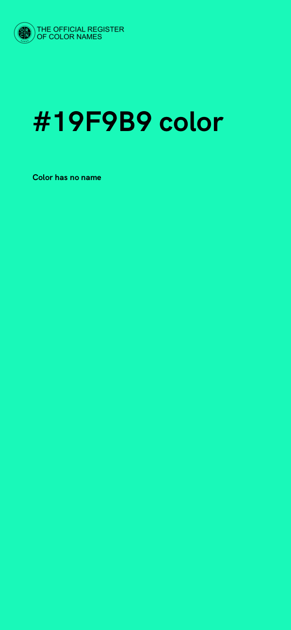 #19F9B9 color image