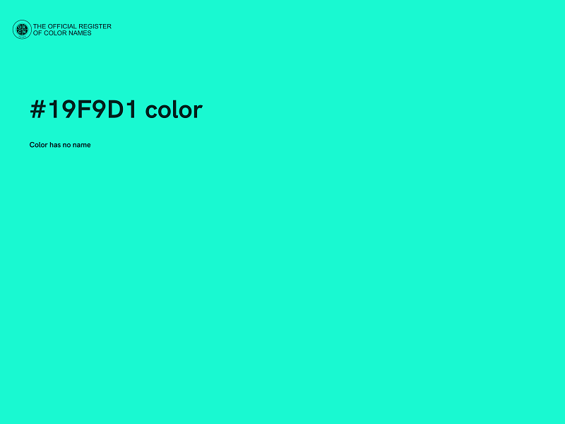 #19F9D1 color image