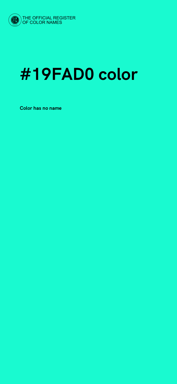 #19FAD0 color image