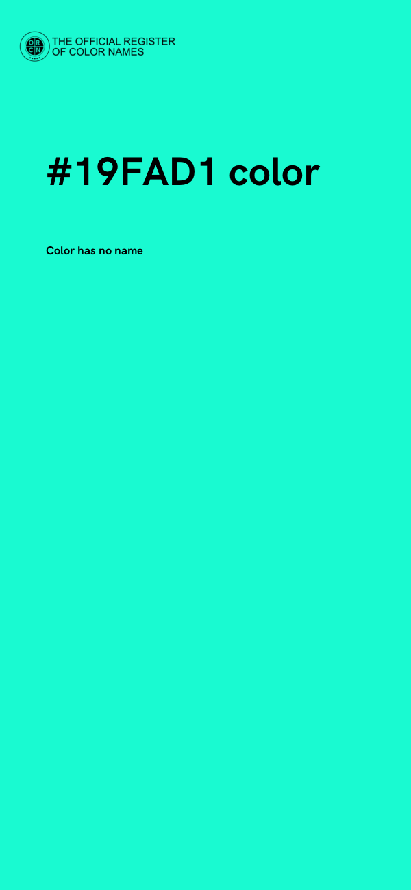 #19FAD1 color image