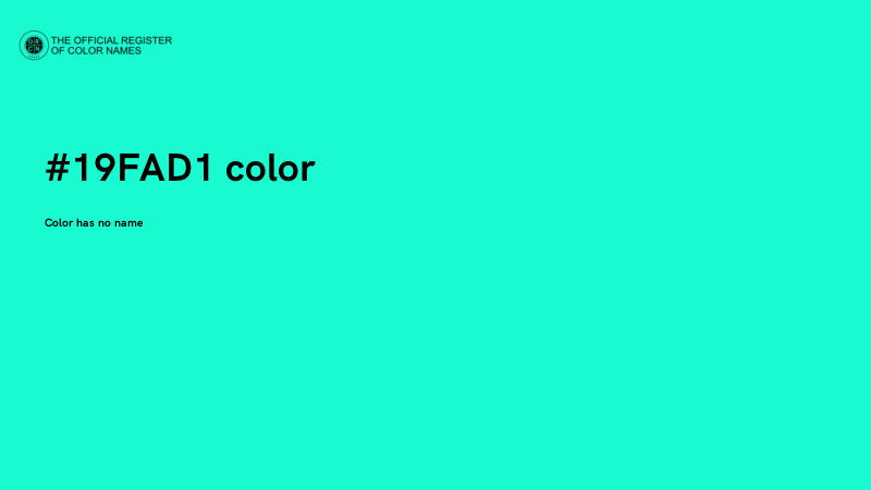 #19FAD1 color image