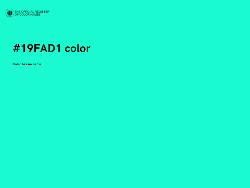 #19FAD1 color image