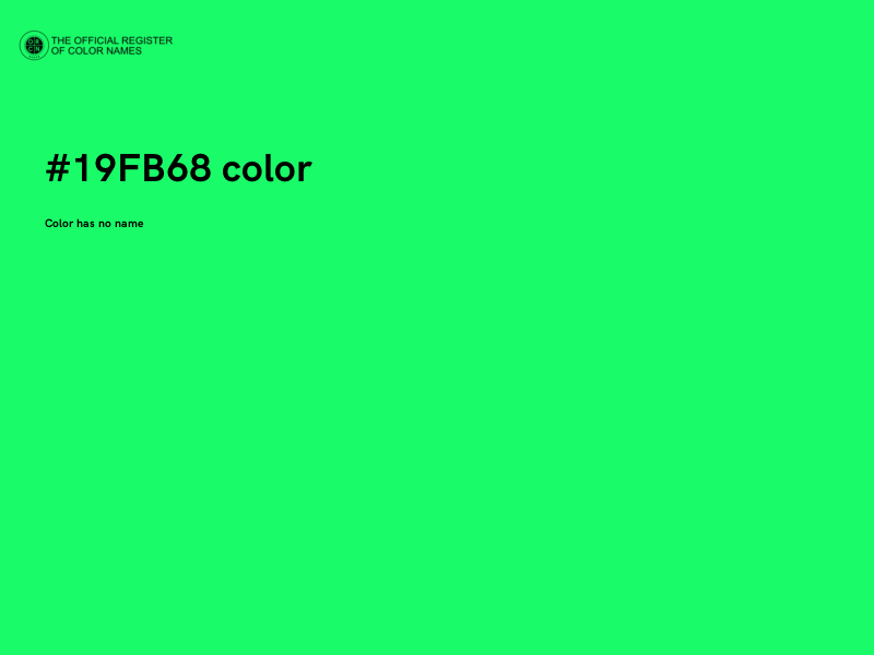 #19FB68 color image