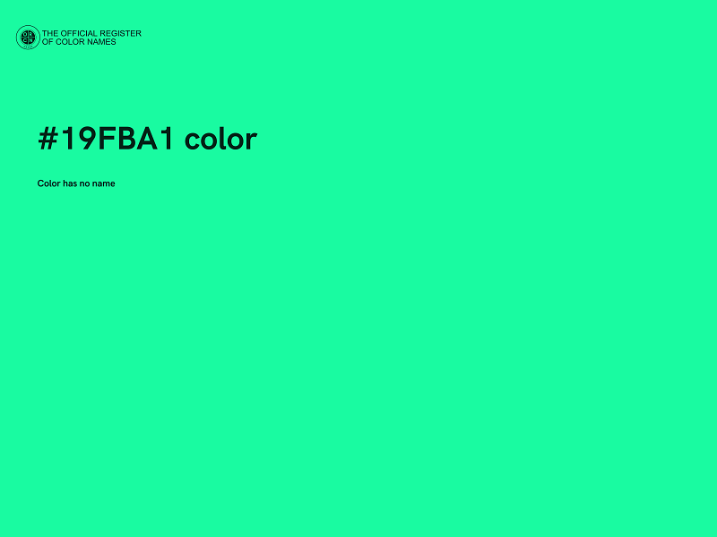 #19FBA1 color image