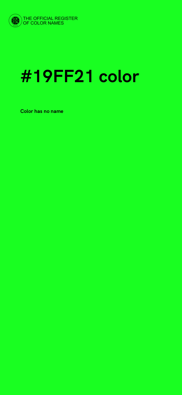 #19FF21 color image