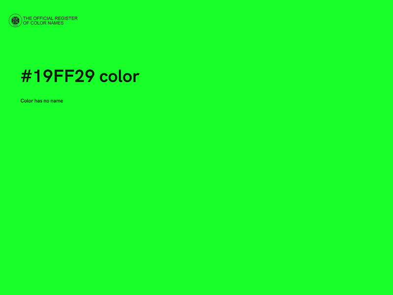 #19FF29 color image