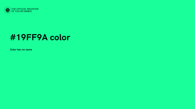 #19FF9A color image