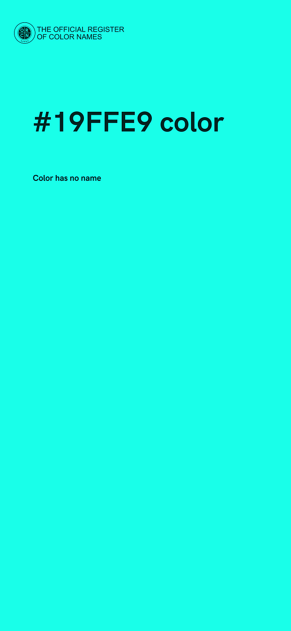 #19FFE9 color image