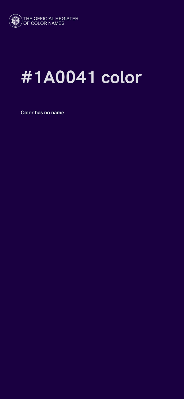#1A0041 color image