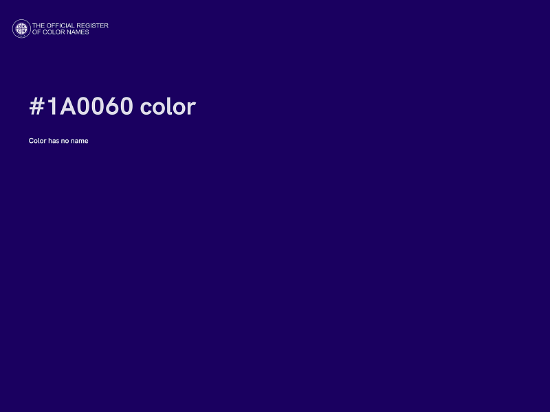#1A0060 color image