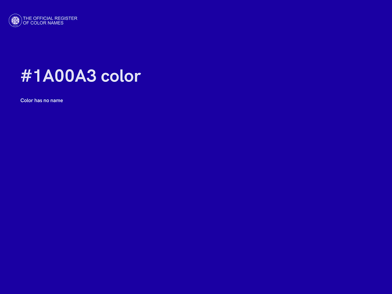 #1A00A3 color image