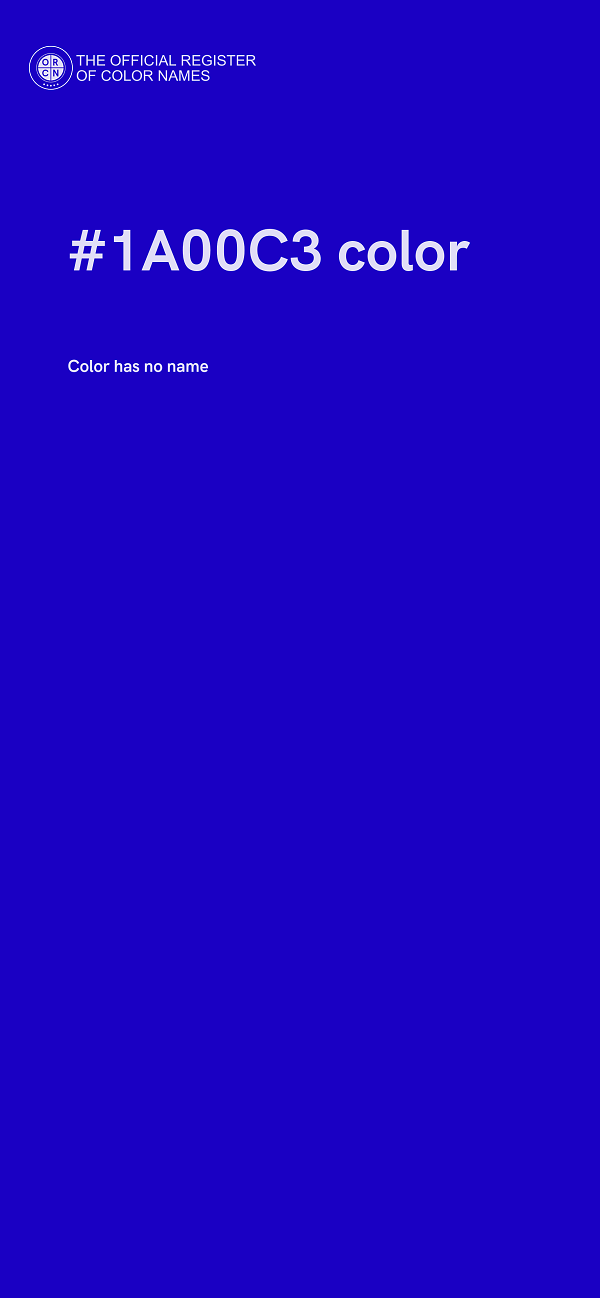 #1A00C3 color image
