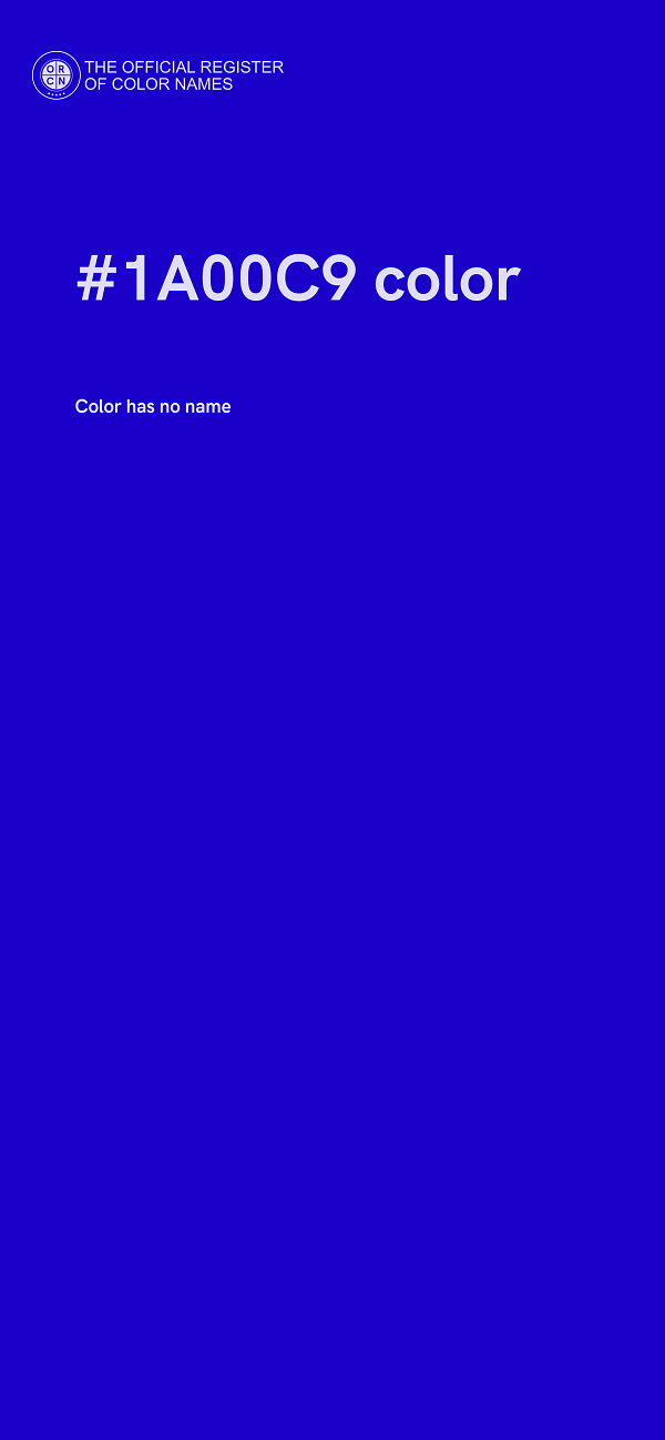 #1A00C9 color image