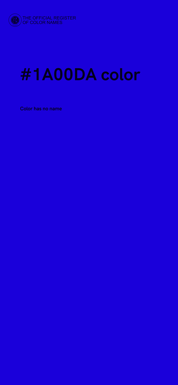 #1A00DA color image